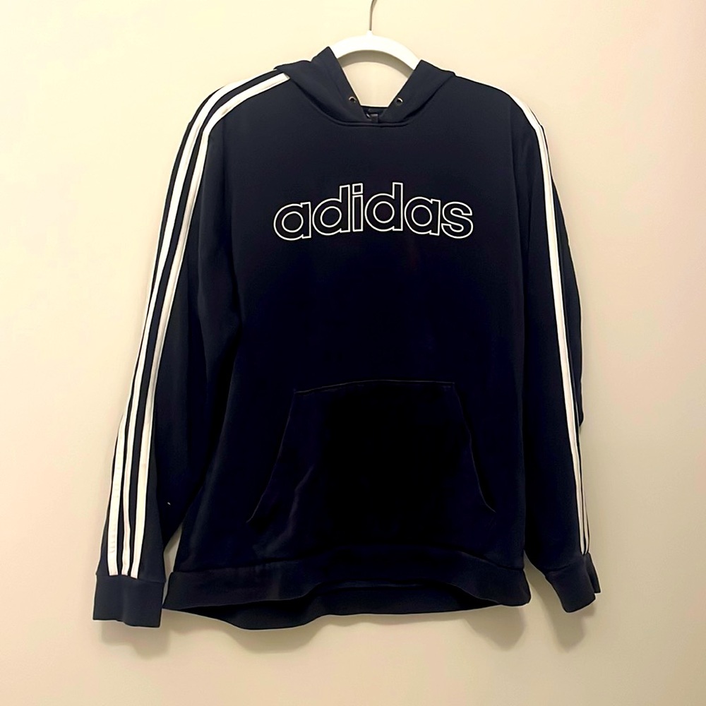 Navy Blue Vintage Adidas Hoodie